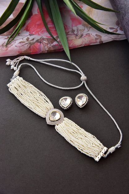 Layered Polki Necklace Set 