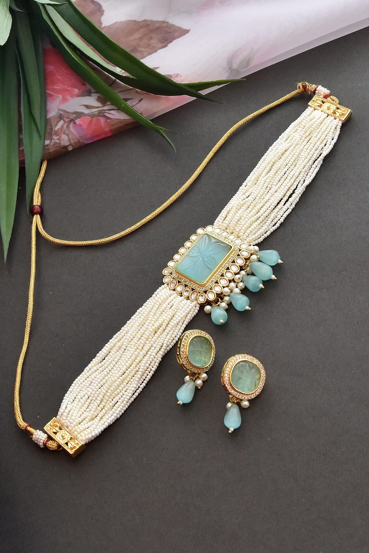 Layered Pearl Choker Set 