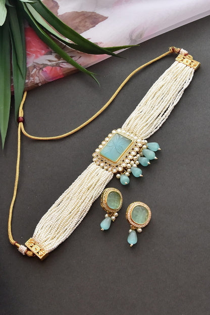 Layered Pearl Choker Set 