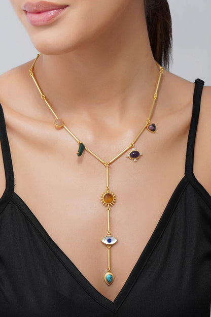 Multi Stone Healing Necklace 