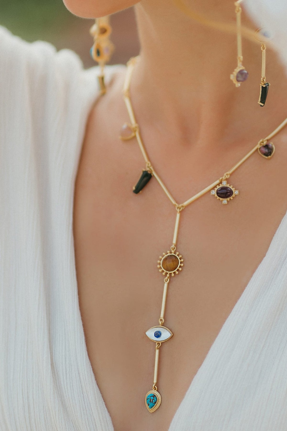 Multi Stone Healing Necklace 