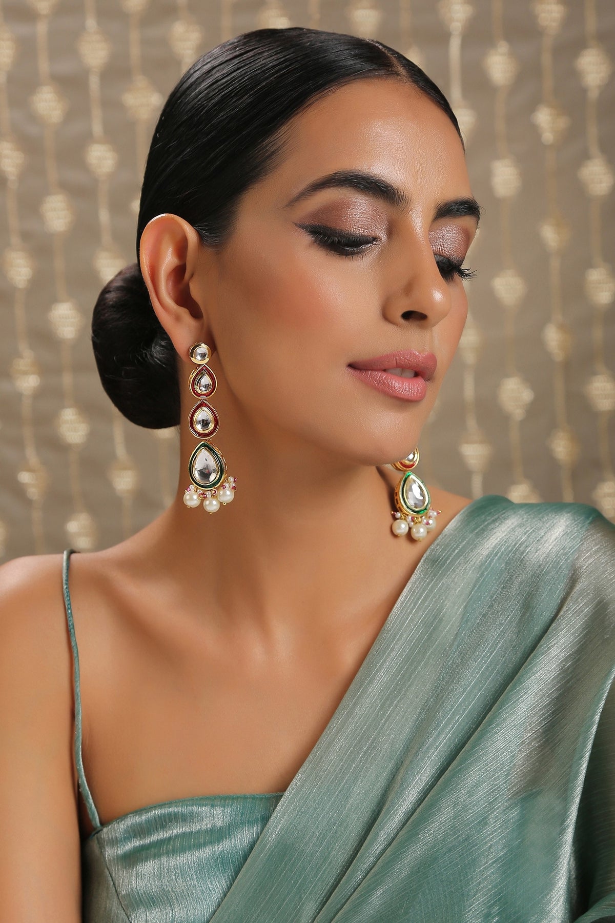 Kundan Dangler Earrings 