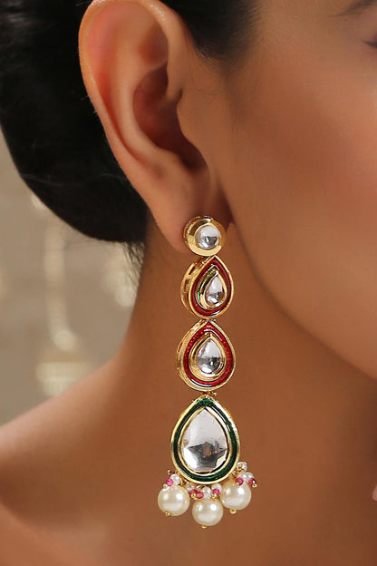 Kundan Dangler Earrings 