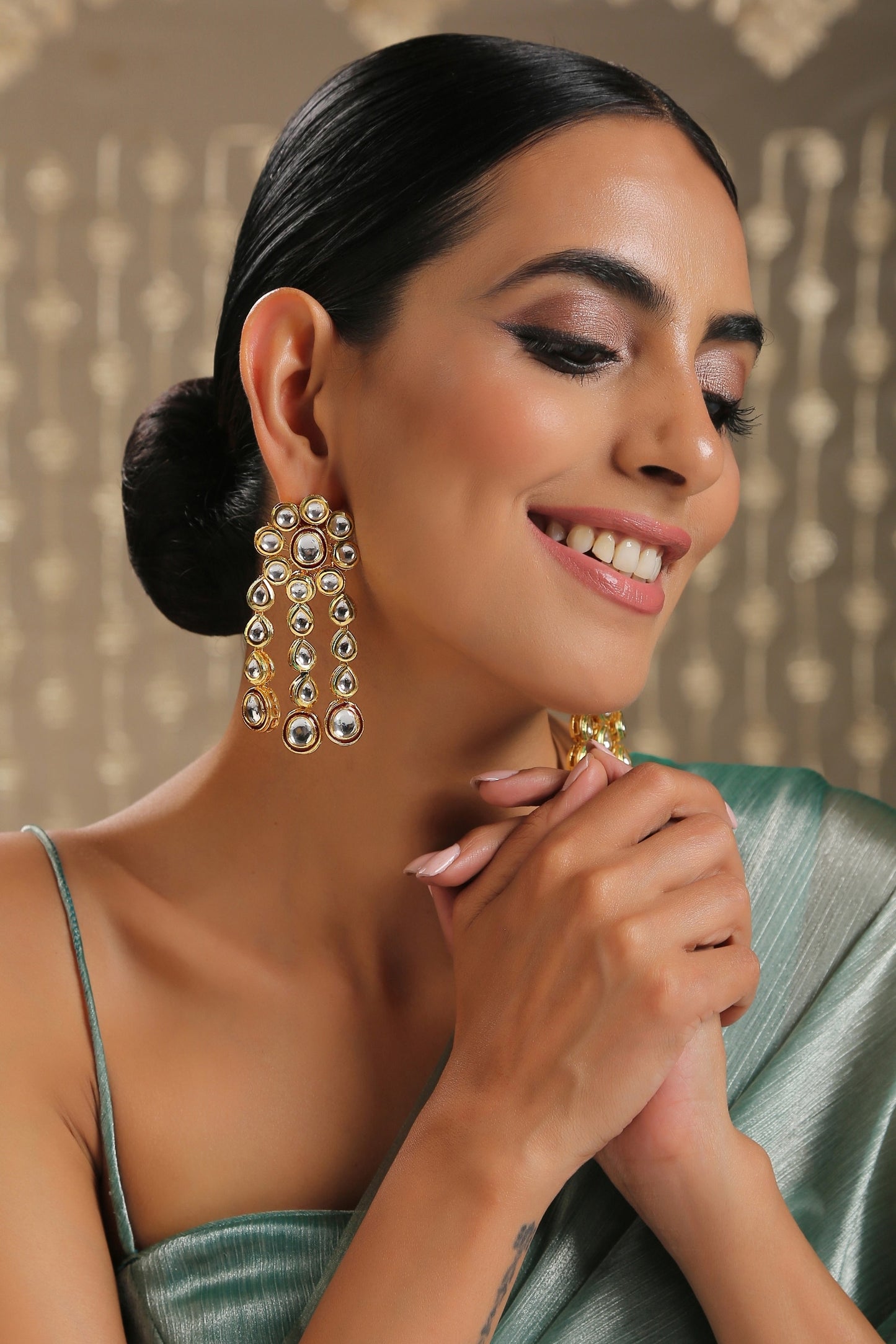 Kundan Dangler Earrings 