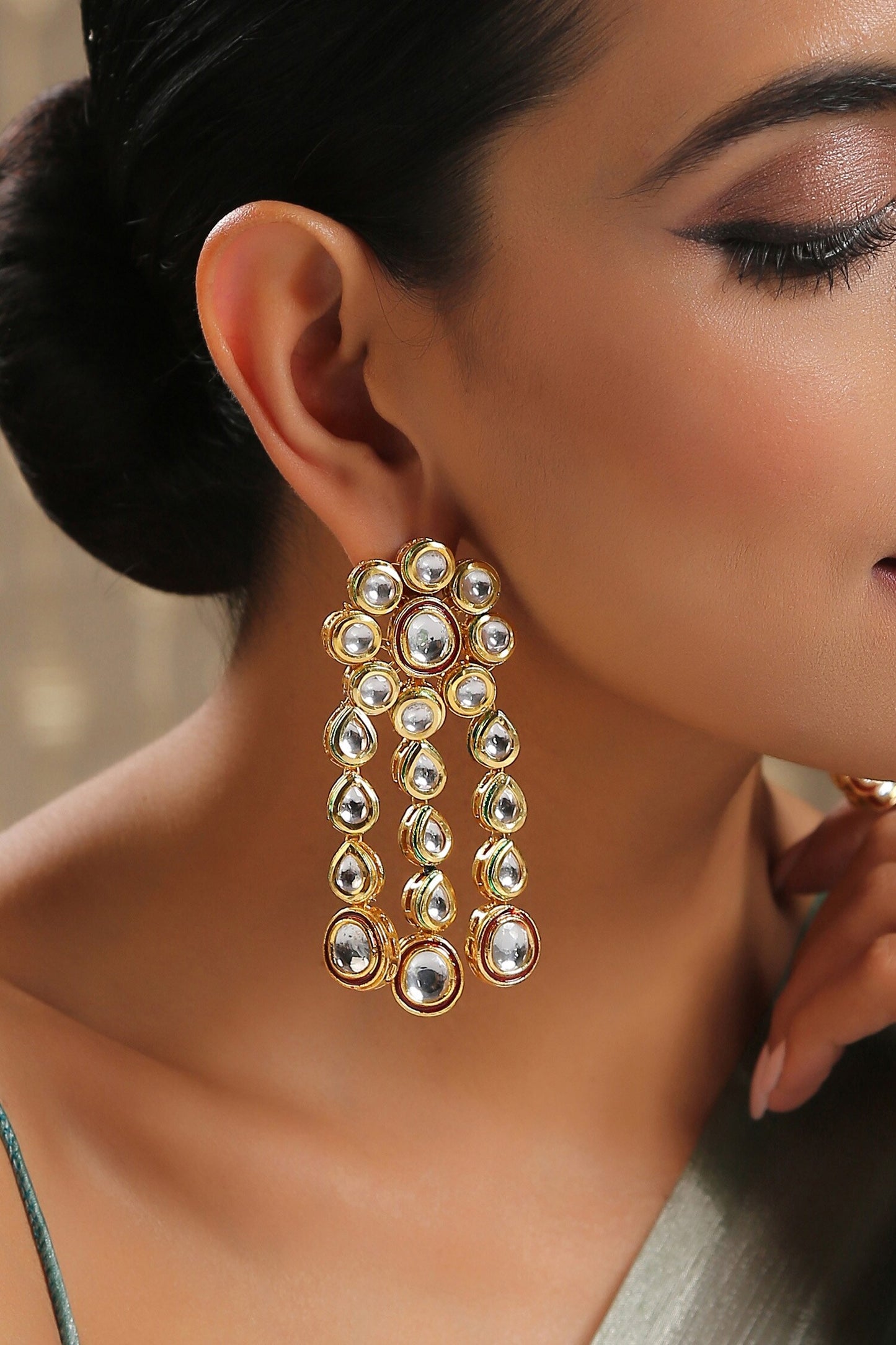 Kundan Dangler Earrings 