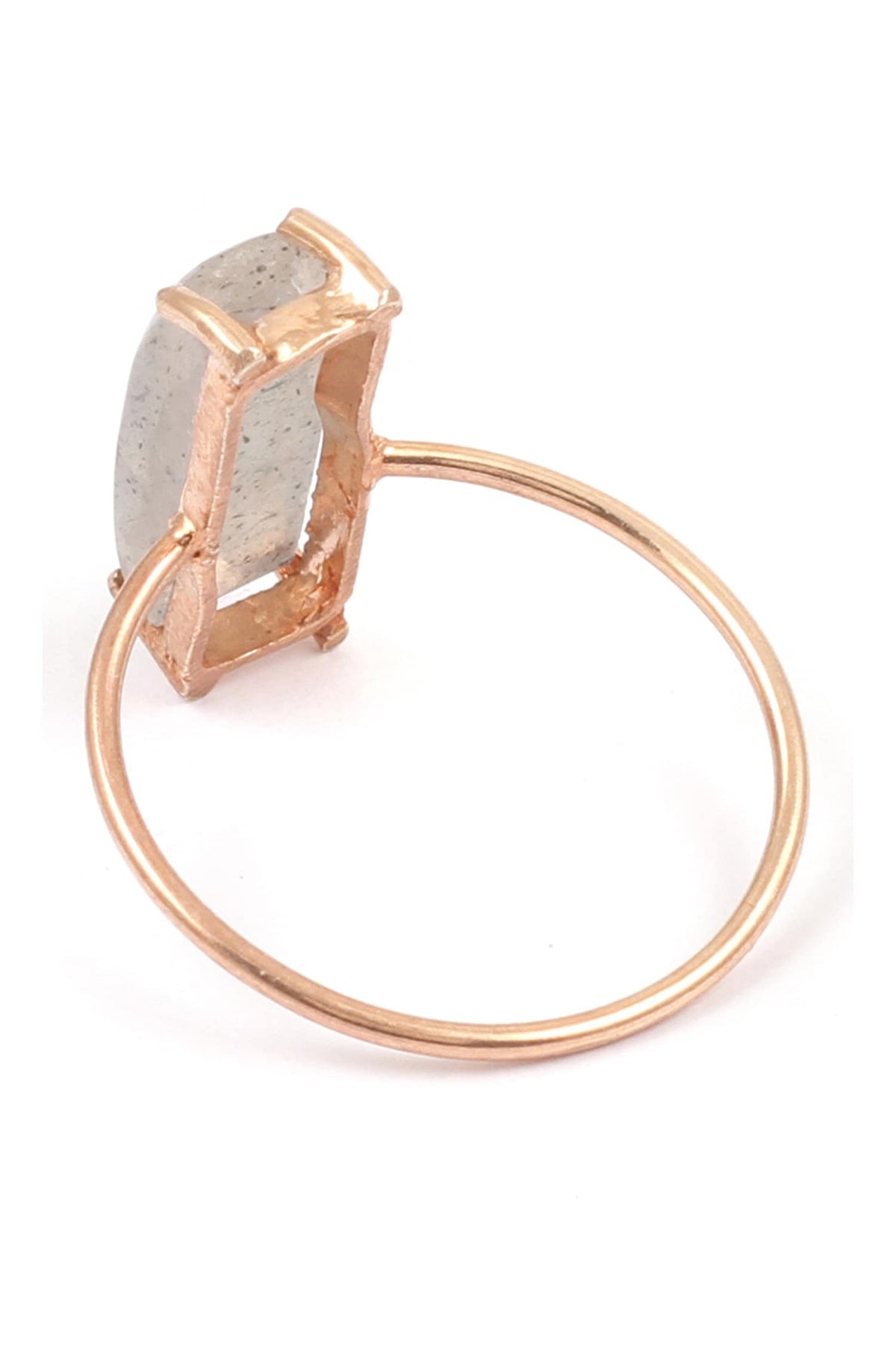 Gold Toned Handcrafted Stone Ring 