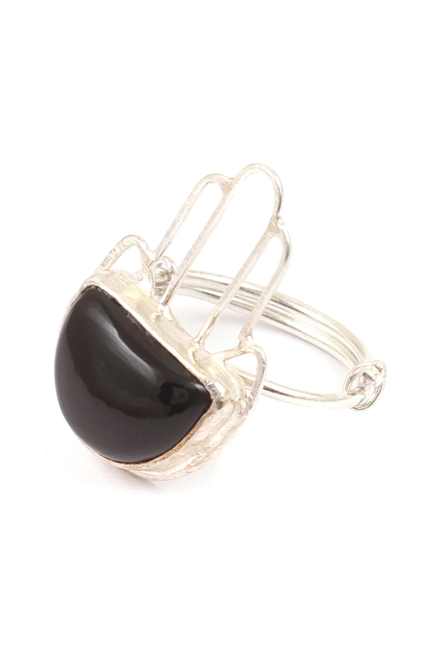 Handcrafted Silver Stone Ring 