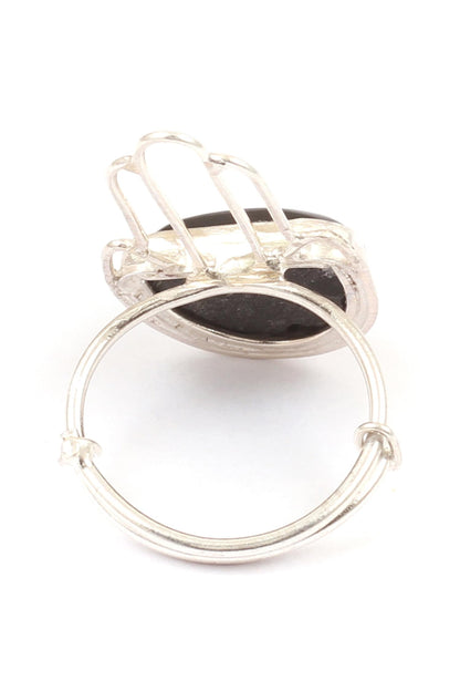 Handcrafted Silver Stone Ring 