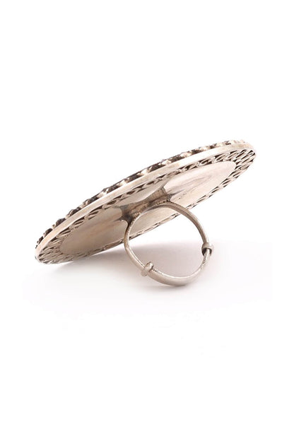 Handcrafted Round Mirror Ring 