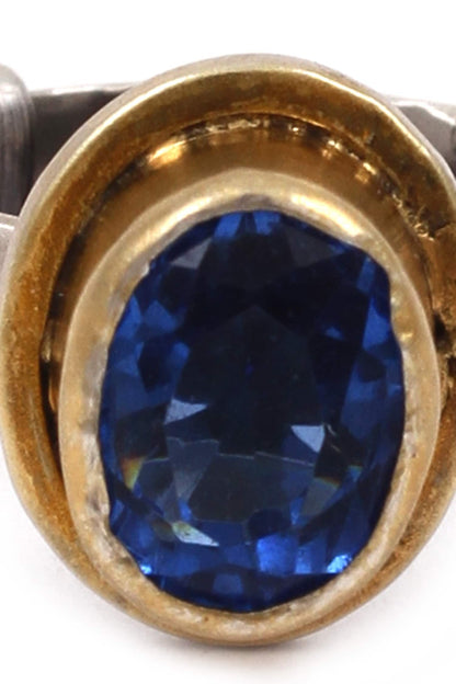 Dual Tone Stone Studded Ring 