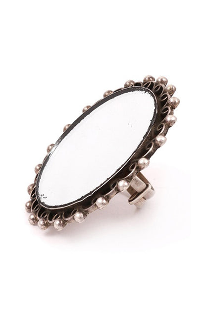 Handcrafted Silver Mirror Ring 