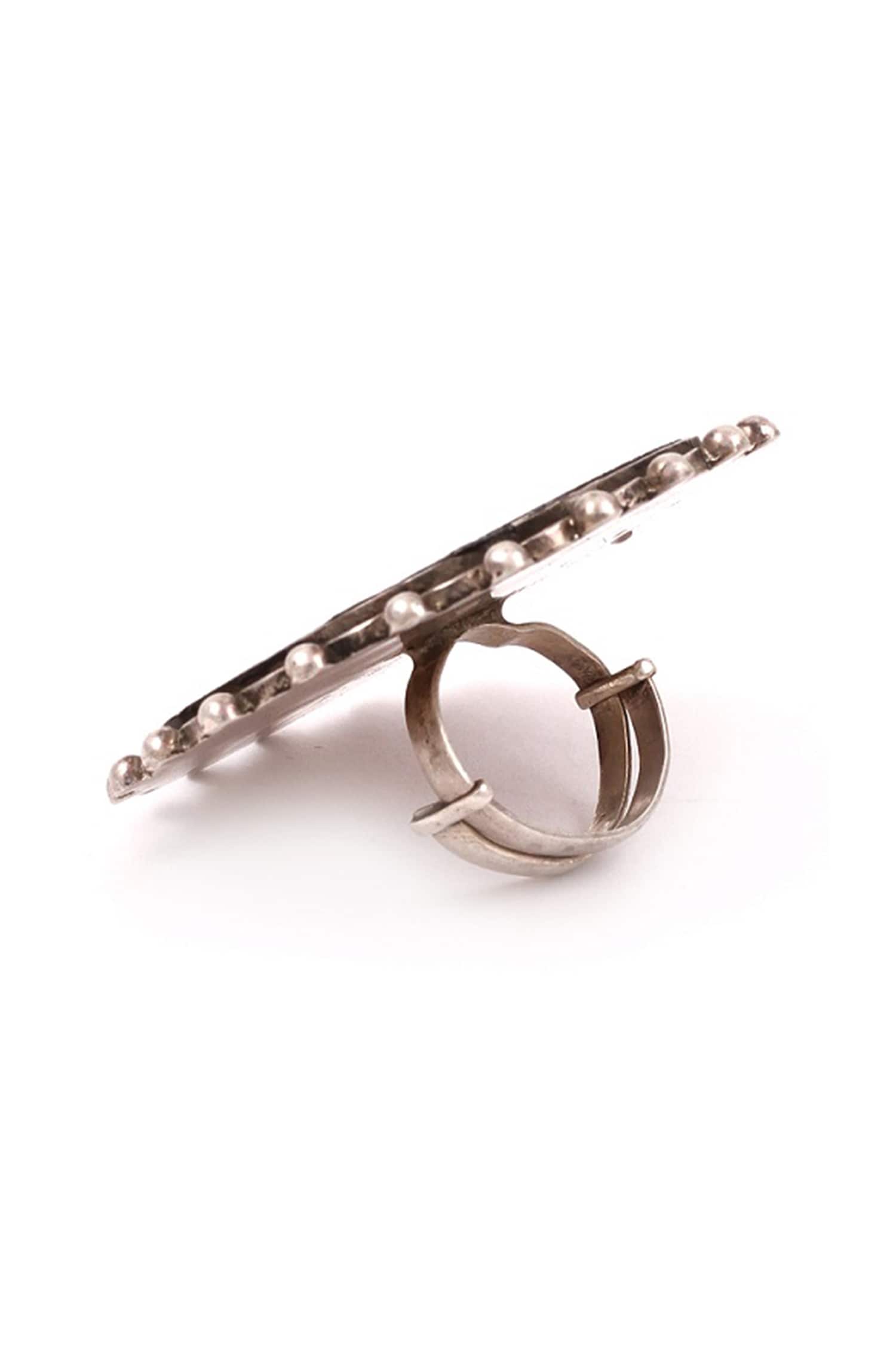 Handcrafted Silver Mirror Ring 