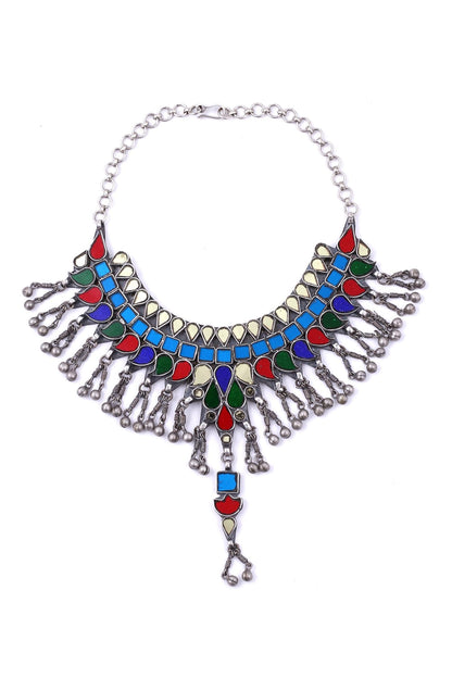 Multi Motif Stone Necklace 