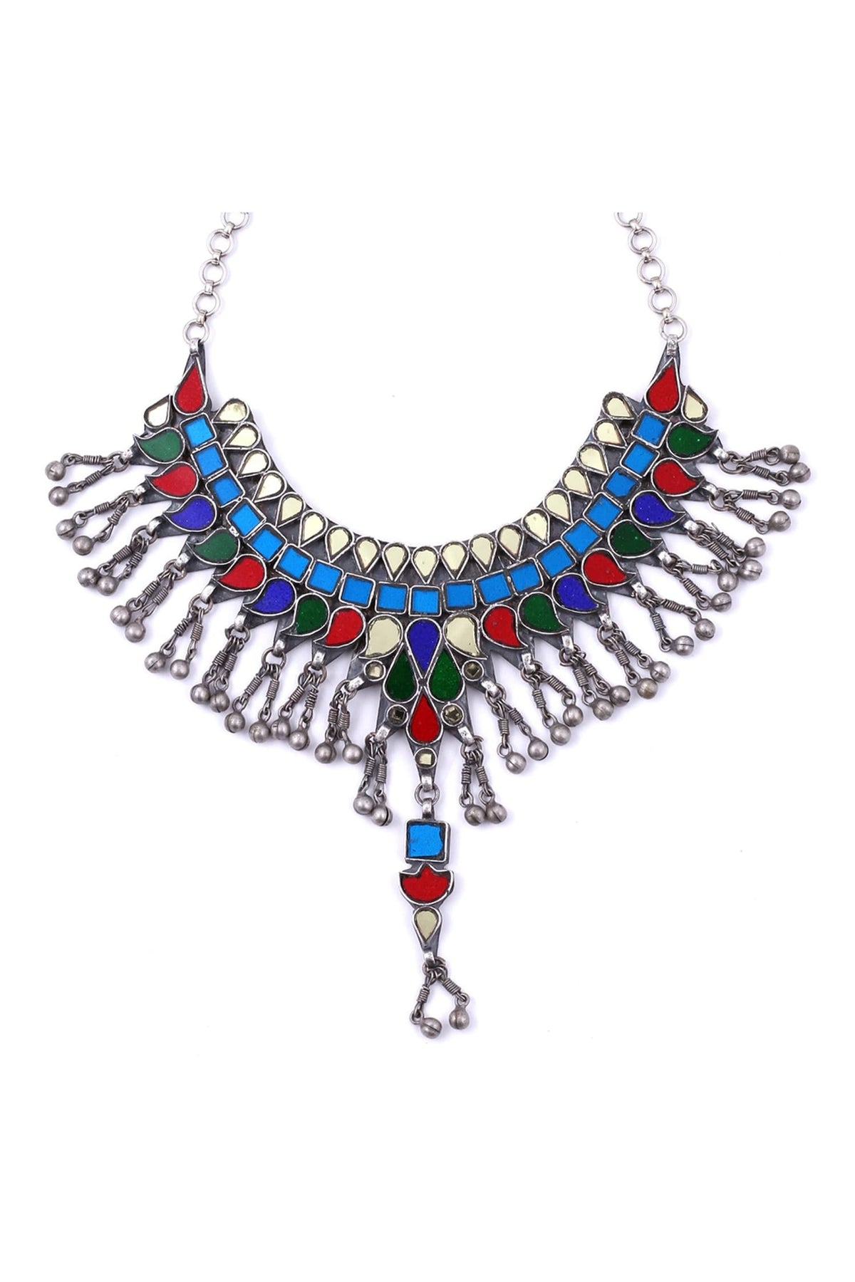 Multi Motif Stone Necklace 