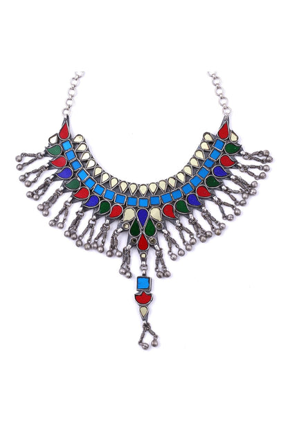 Multi Motif Stone Necklace 