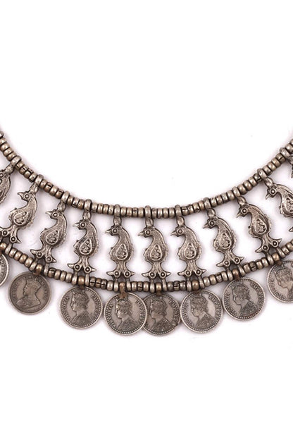 Braided Coin Drop Necklace 