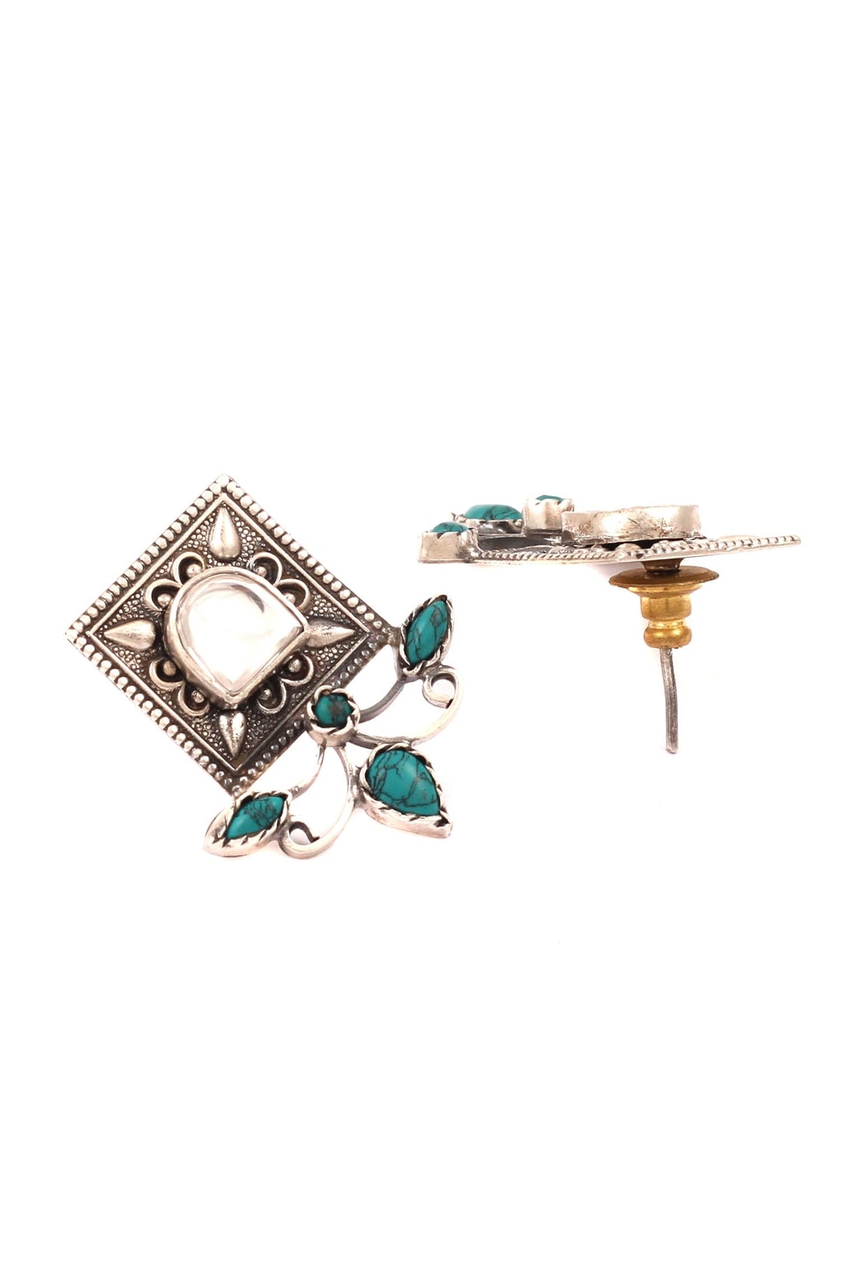 Carved Stone Earrings 