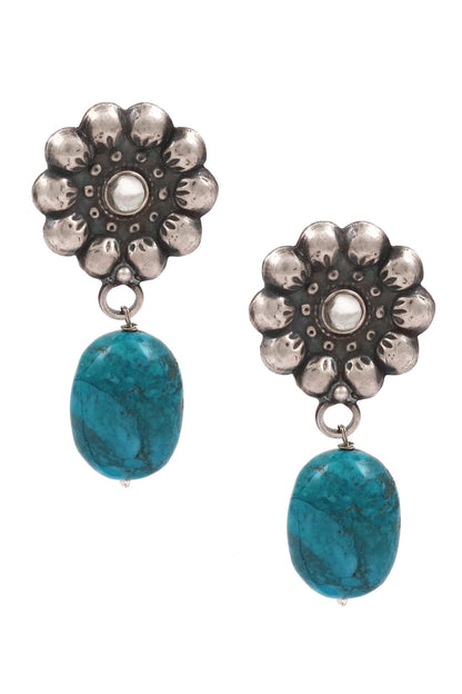 Floral Stone Earrings 