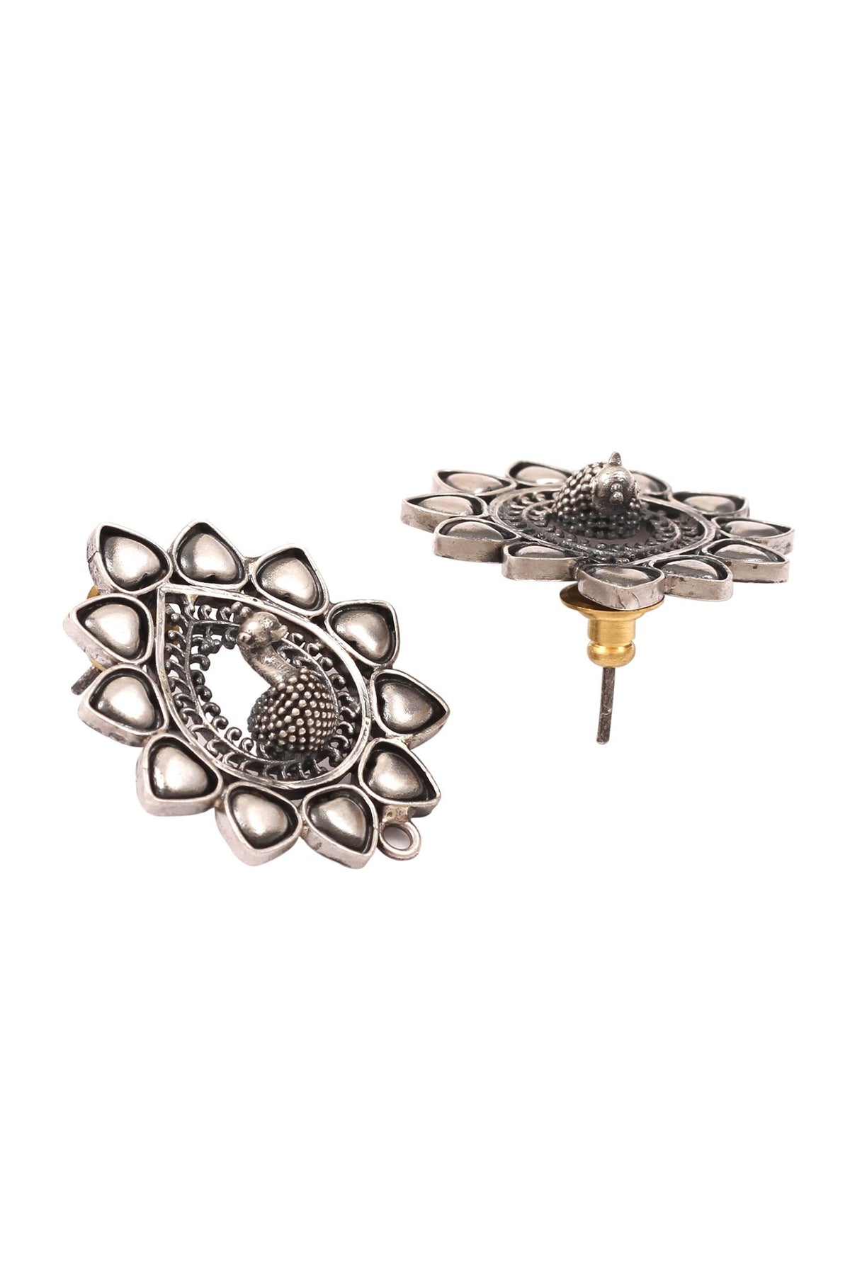 Peacock Carved Earrings 