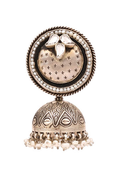 Handcrafted Carved Jhumkas 