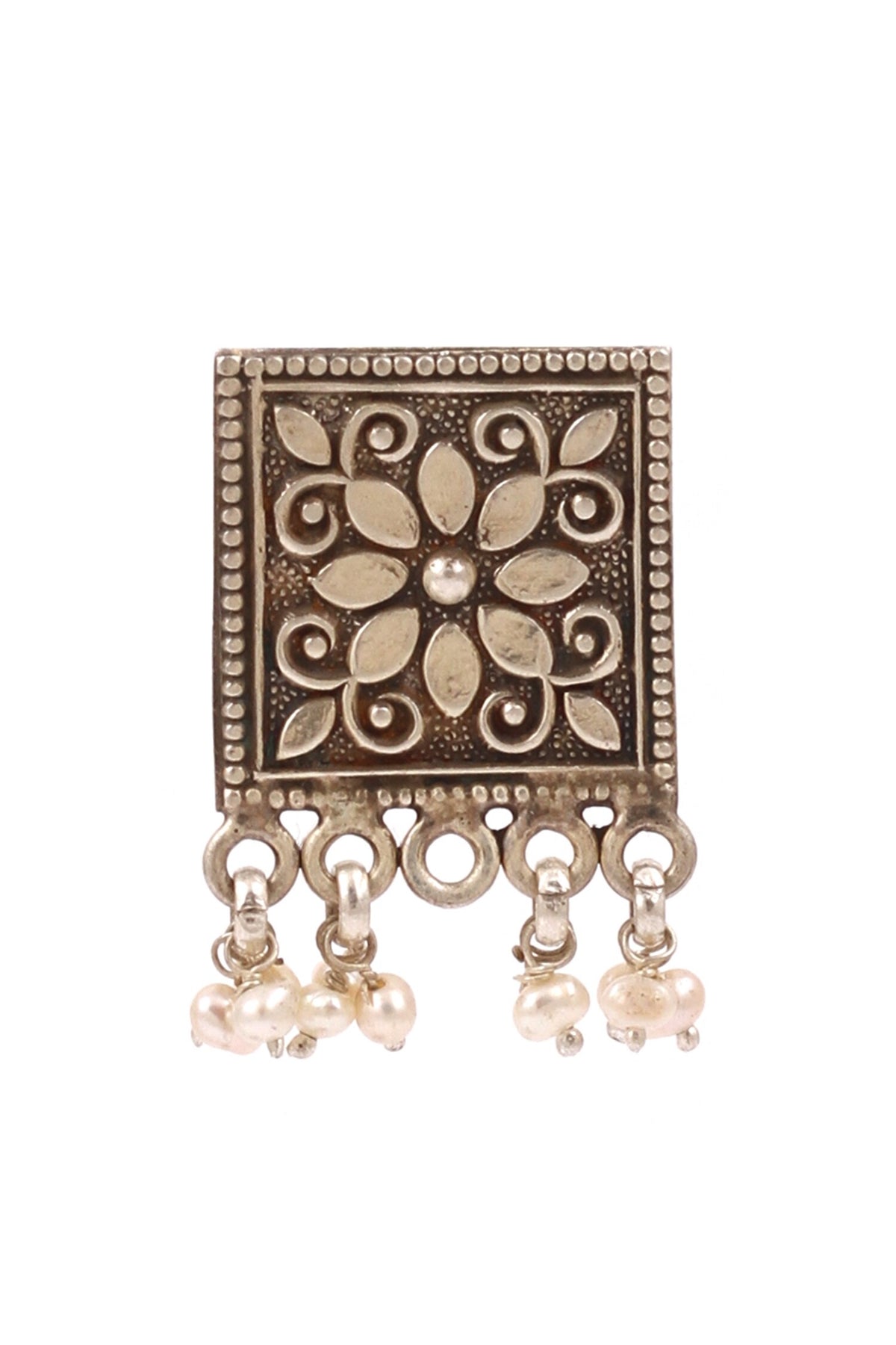 Geometric Carved Earrings 