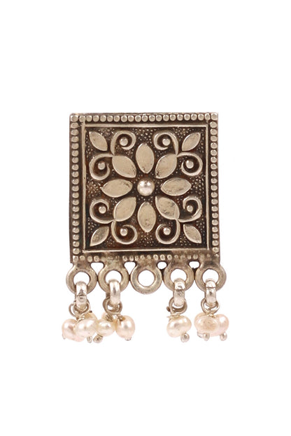Geometric Carved Earrings 