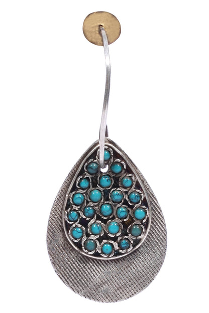 Carved Teardrop Earrings 