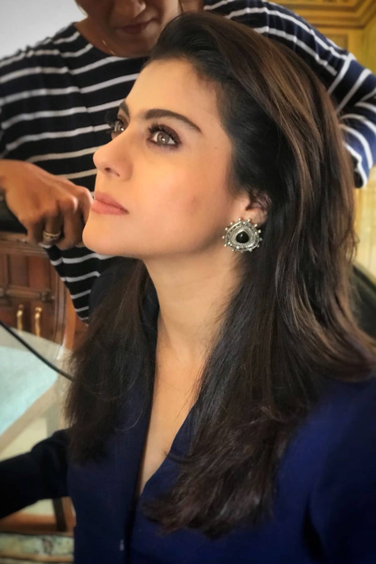 Carved Silver Earrings & Bangles Set 