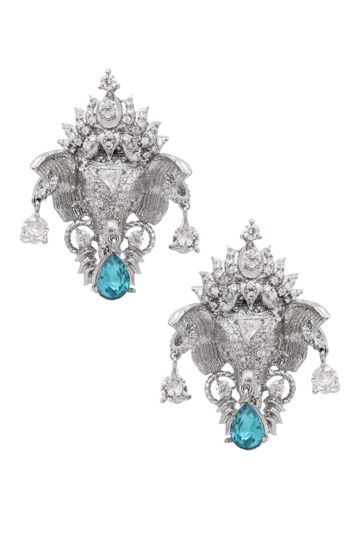 Elephant Motif Ear Studs 