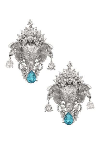 Elephant Motif Ear Studs 