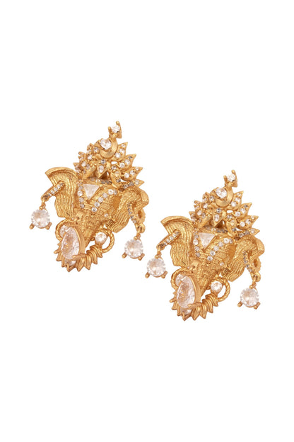 Handcrafted Elephant Motif Ear Studs 