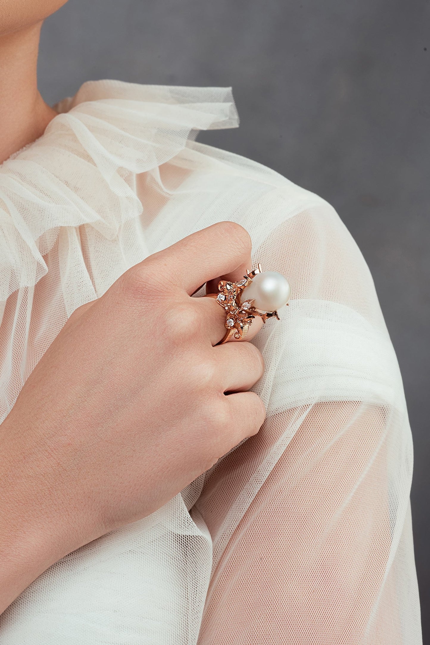 Elephant Motif Crystal Ring 