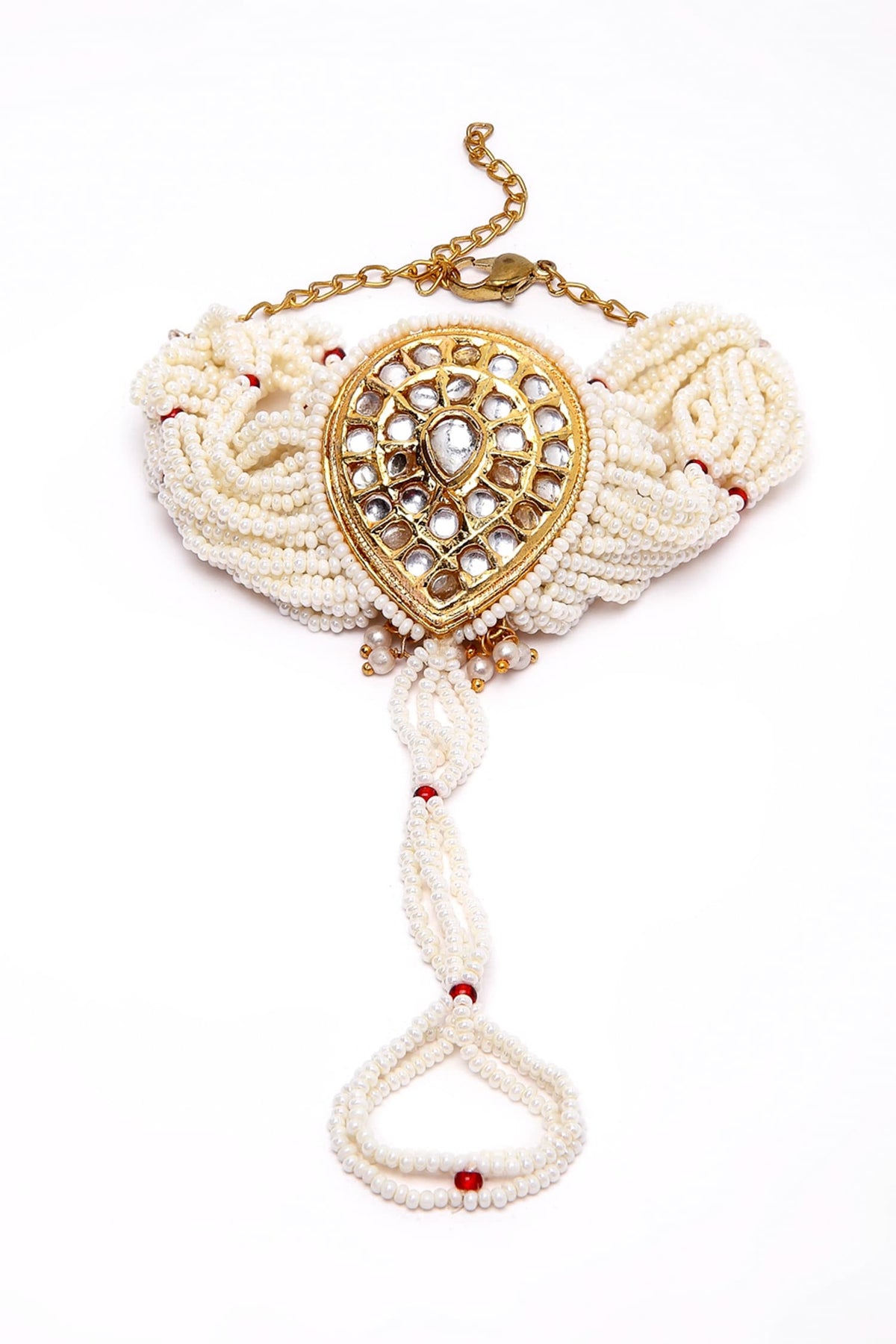 Multi Layered Pearl Hathphool 