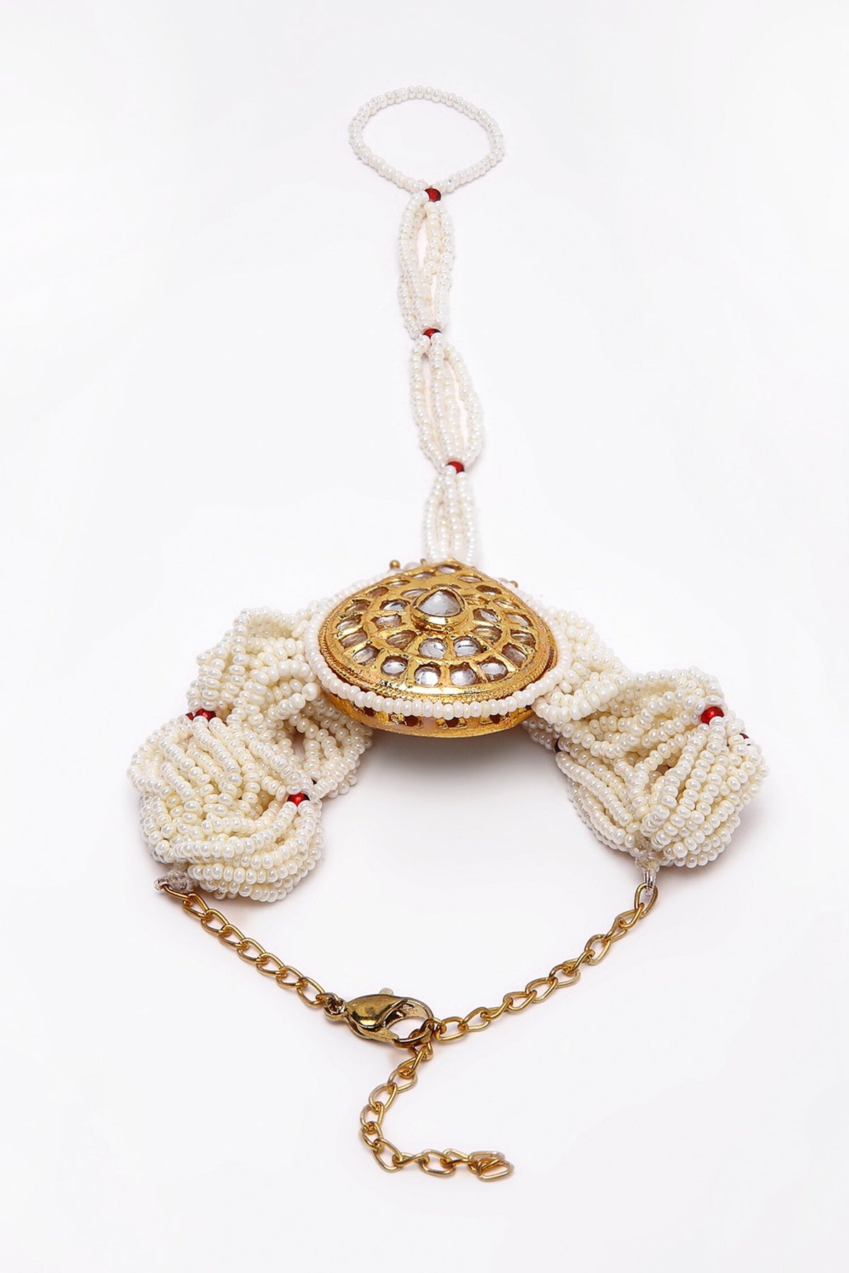Multi Layered Pearl Hathphool 