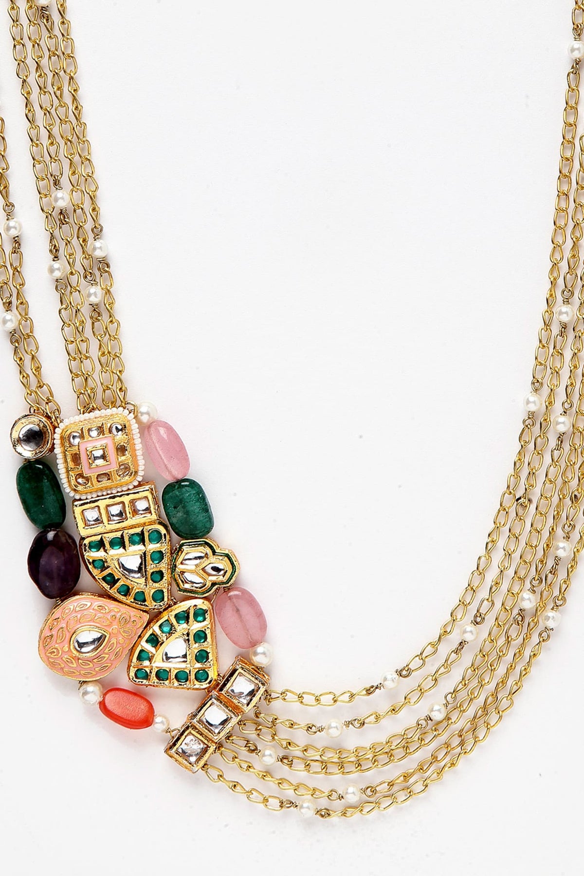 Multi Layered Stone Necklace 