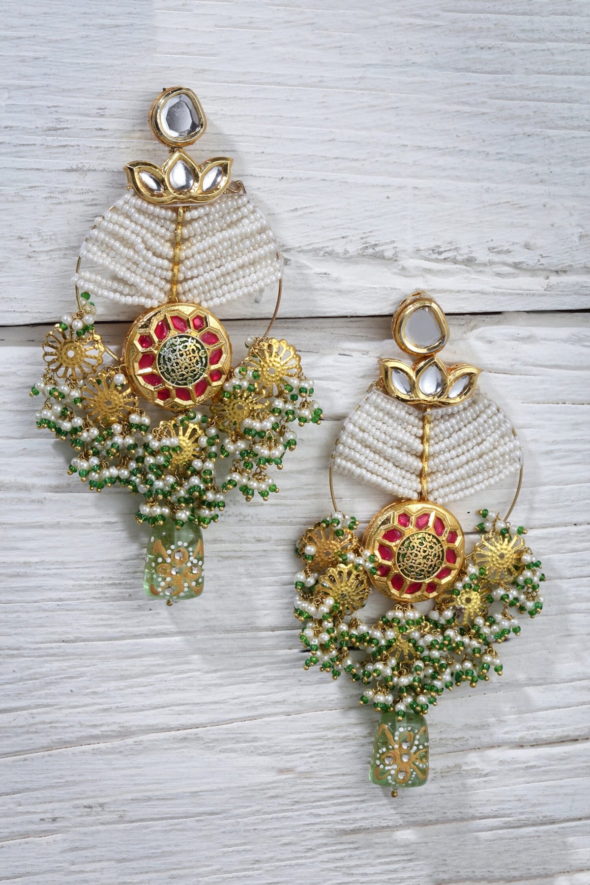 Kundan Embellished Dangler Earrings 