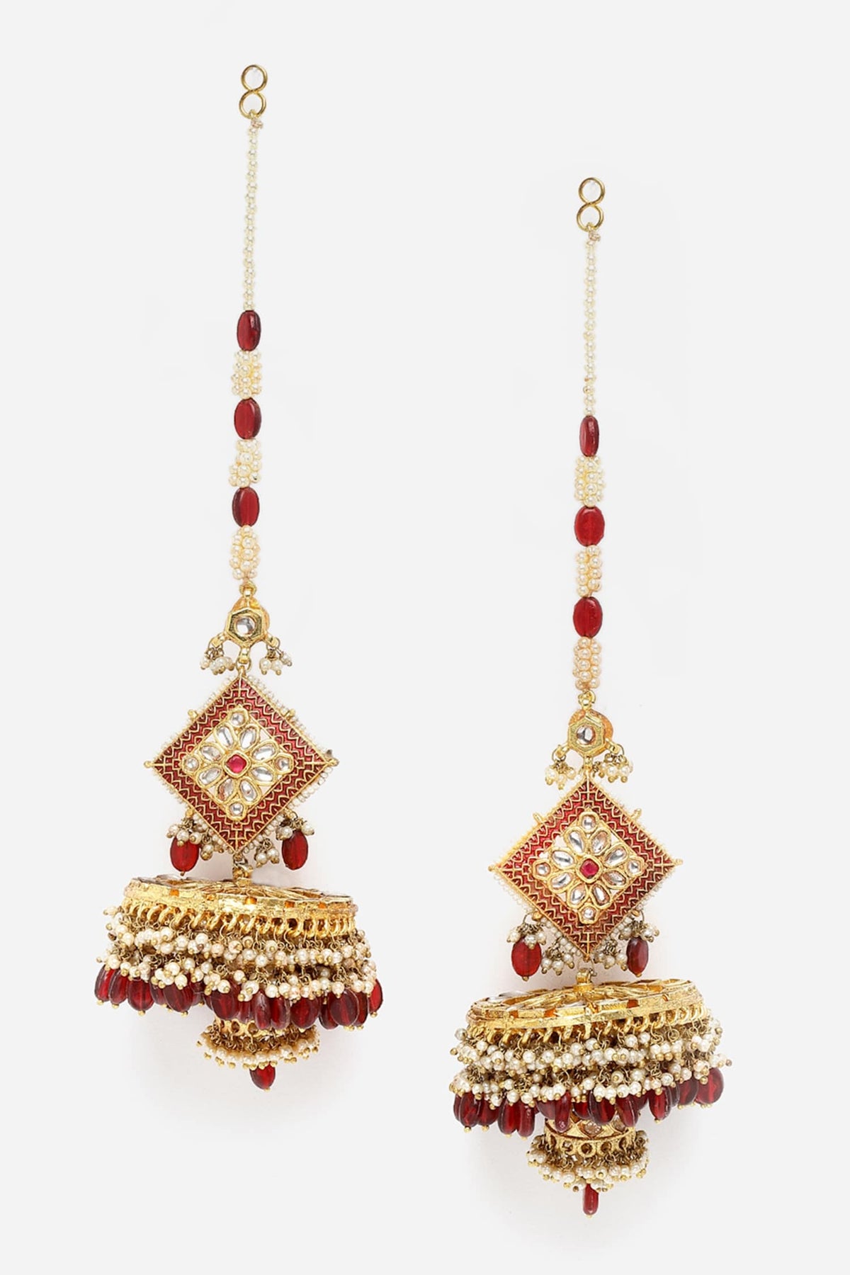 Kundan Embellished Jhumkis 