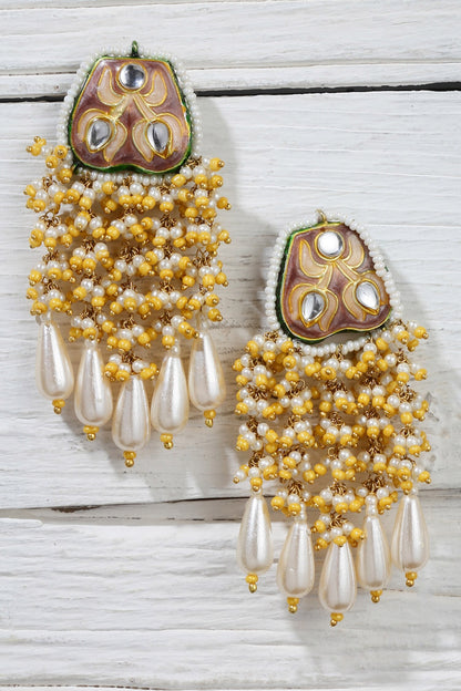 Bead Drop Dangler Earrings 