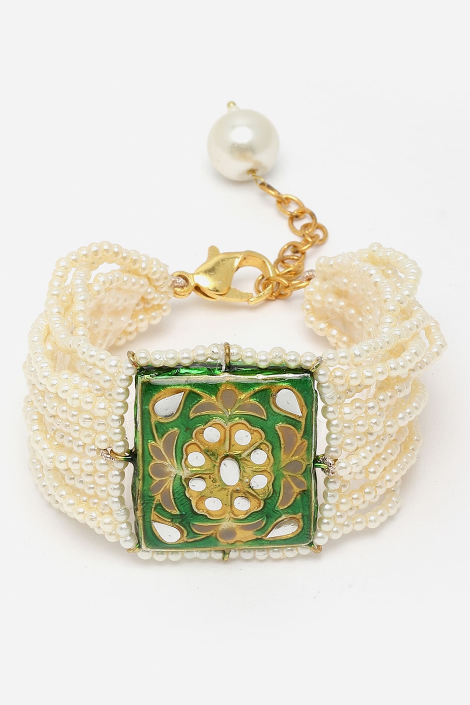 Multi Layered Pearl Stone Bracelet 