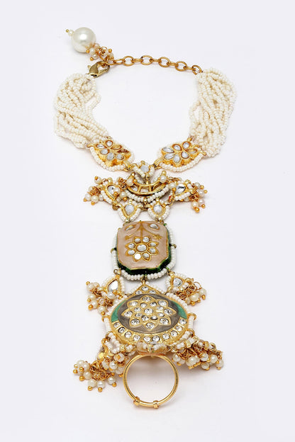 Multi Layered Kundan Hathphool 