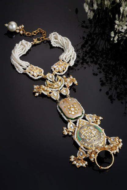 Multi Layered Kundan Hathphool 