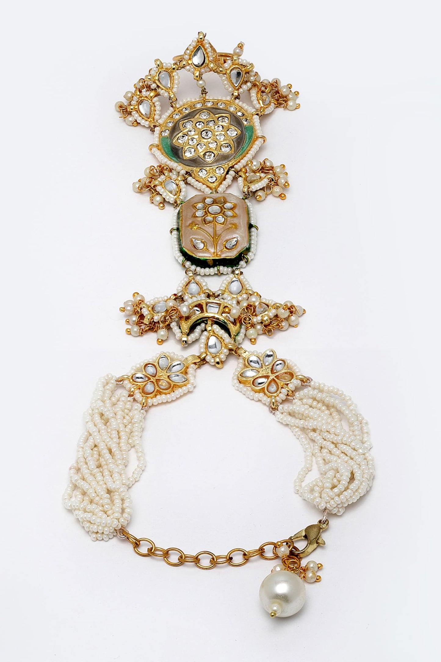 Multi Layered Kundan Hathphool 