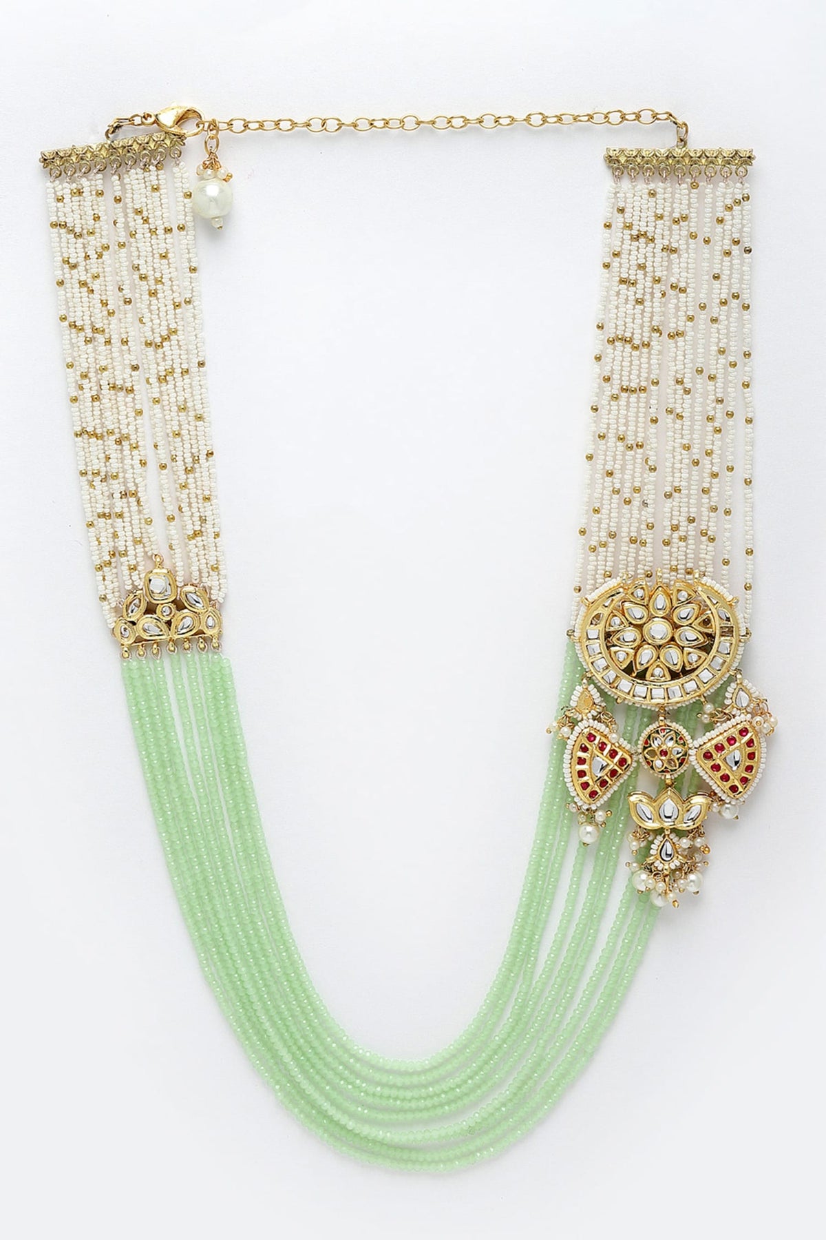 Multi Layered Kundan Pearl Necklace 