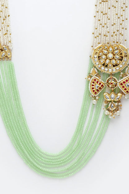 Multi Layered Kundan Pearl Necklace 
