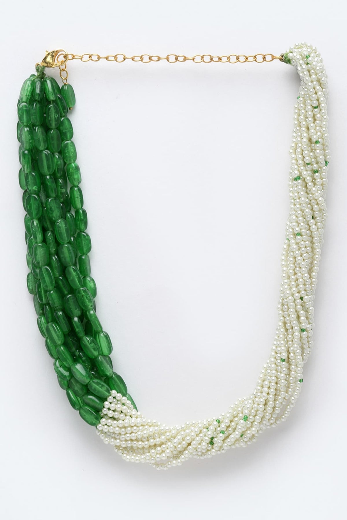 Twisted Multi Layered Pearl Necklace 