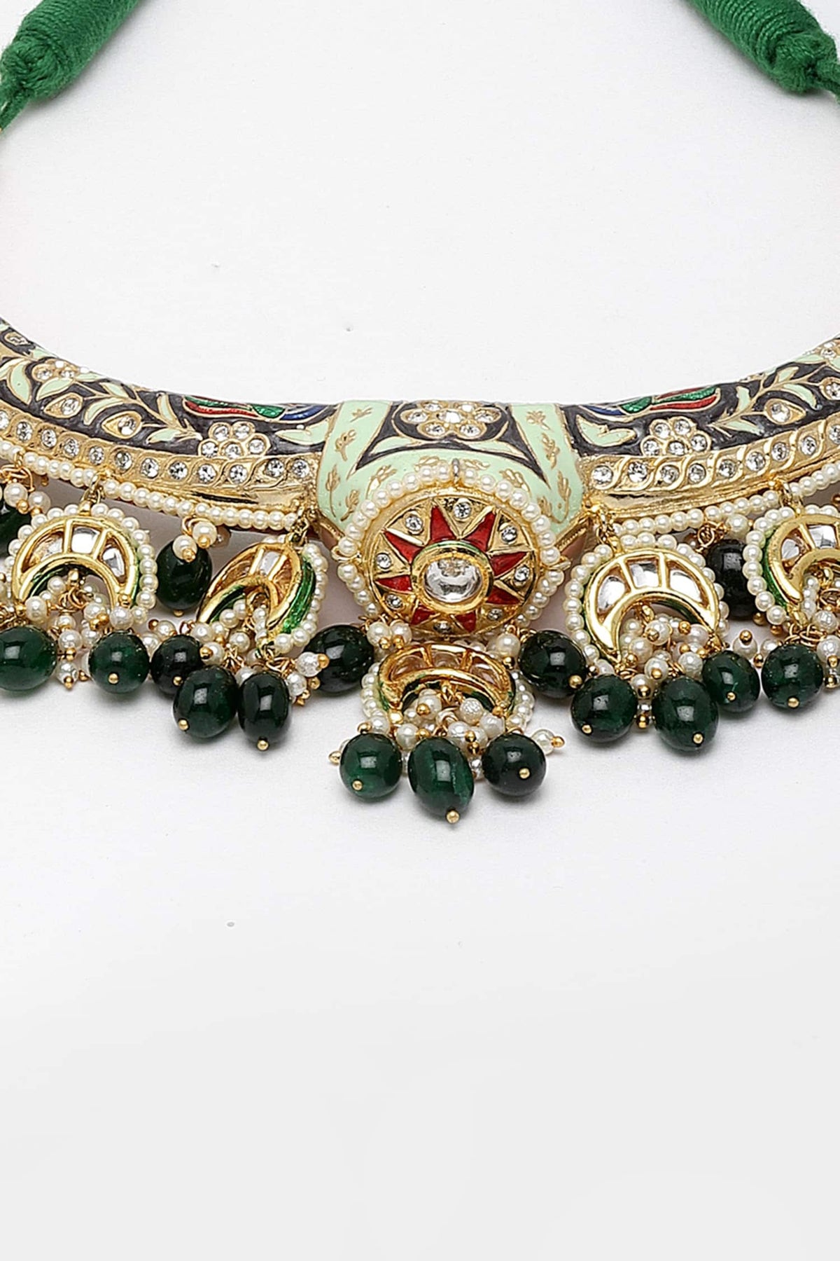 Floral Meenakari Necklace Set 