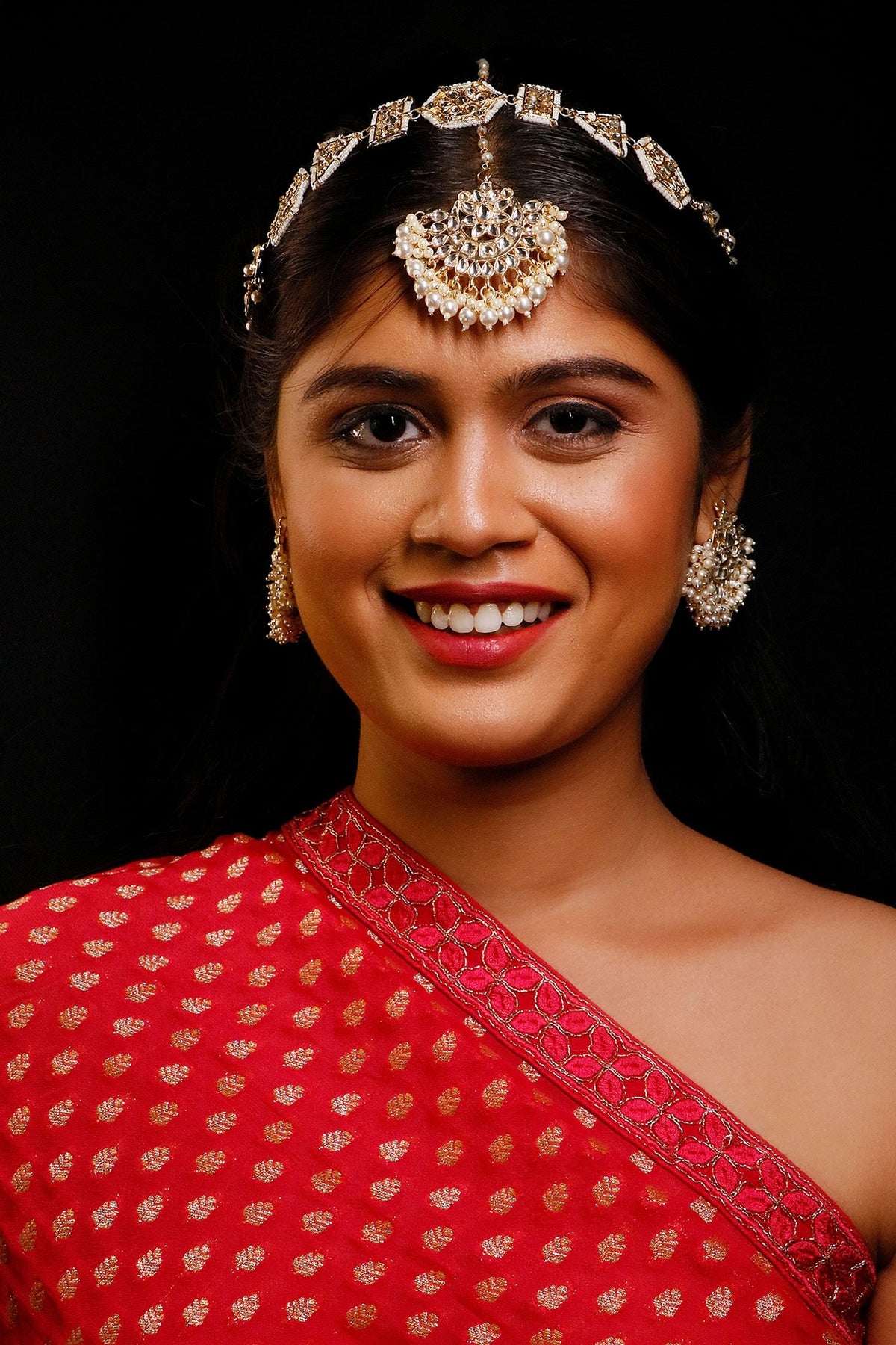 Kundan Floral Mathapatti Set 