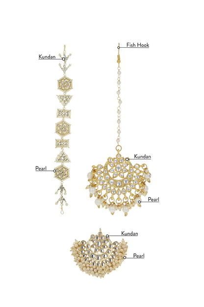 Kundan Floral Mathapatti Set 