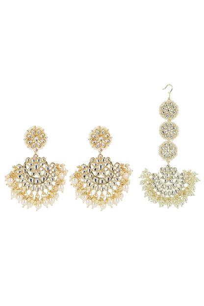 Kundan Floral Maangtikka Set 