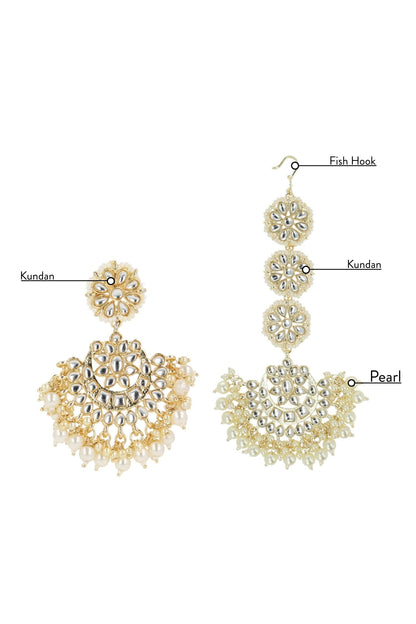 Kundan Floral Maangtikka Set 